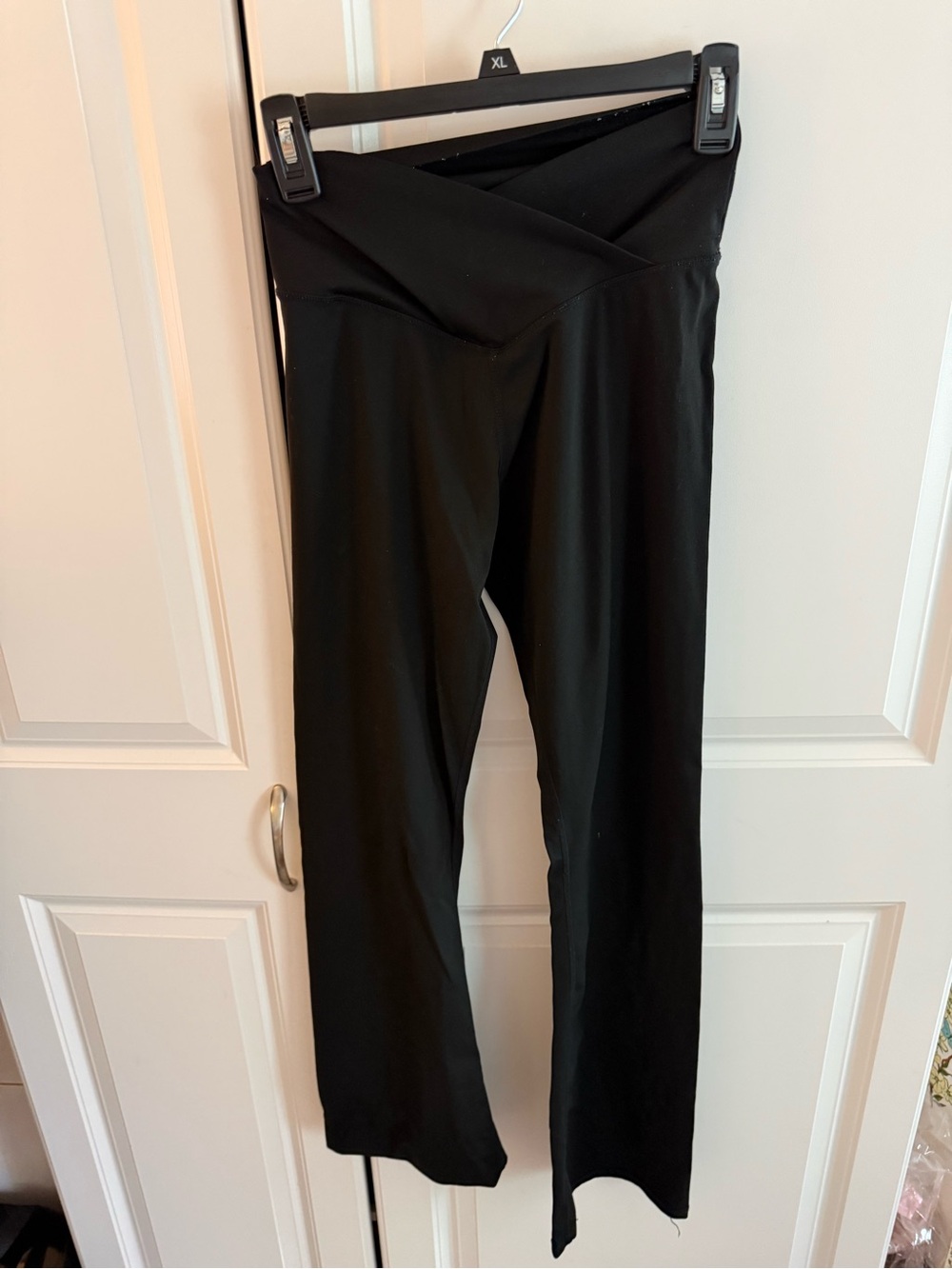 Black flare bottom xs legging pull on pants dressy